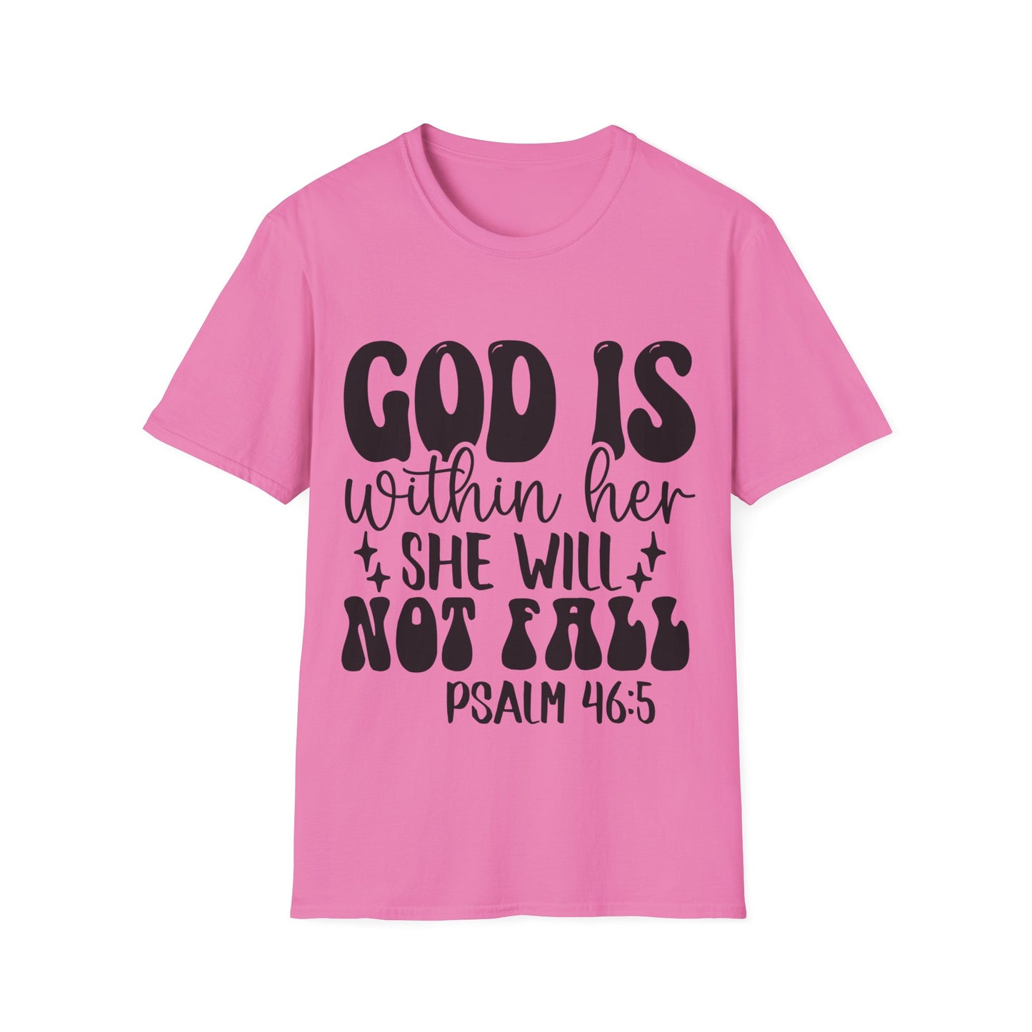 God Is Within Her, She Will Not Fall Psalm 46:5 Triple Viking T-Shirt