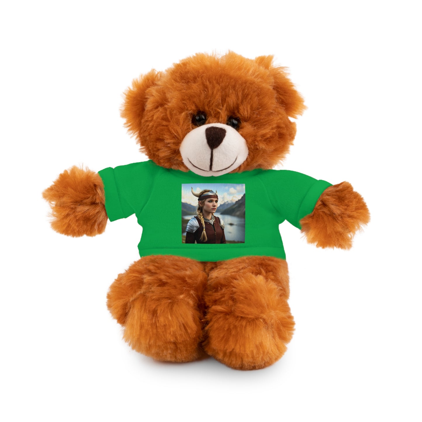 Animaux en peluche mignons de fille viking avec le tee