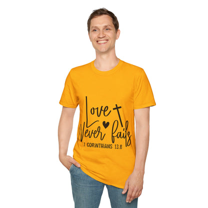 Love Never Fails 1 Corinthians 13.8 Trippel Viking T-skjorte