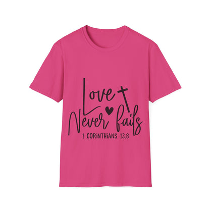 Love Never Fails 1 Corinthians 13.8 Trippel Viking T-skjorte