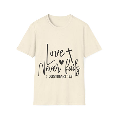 Love Never Fails 1 Corinthians 13.8 Trippel Viking T-skjorte