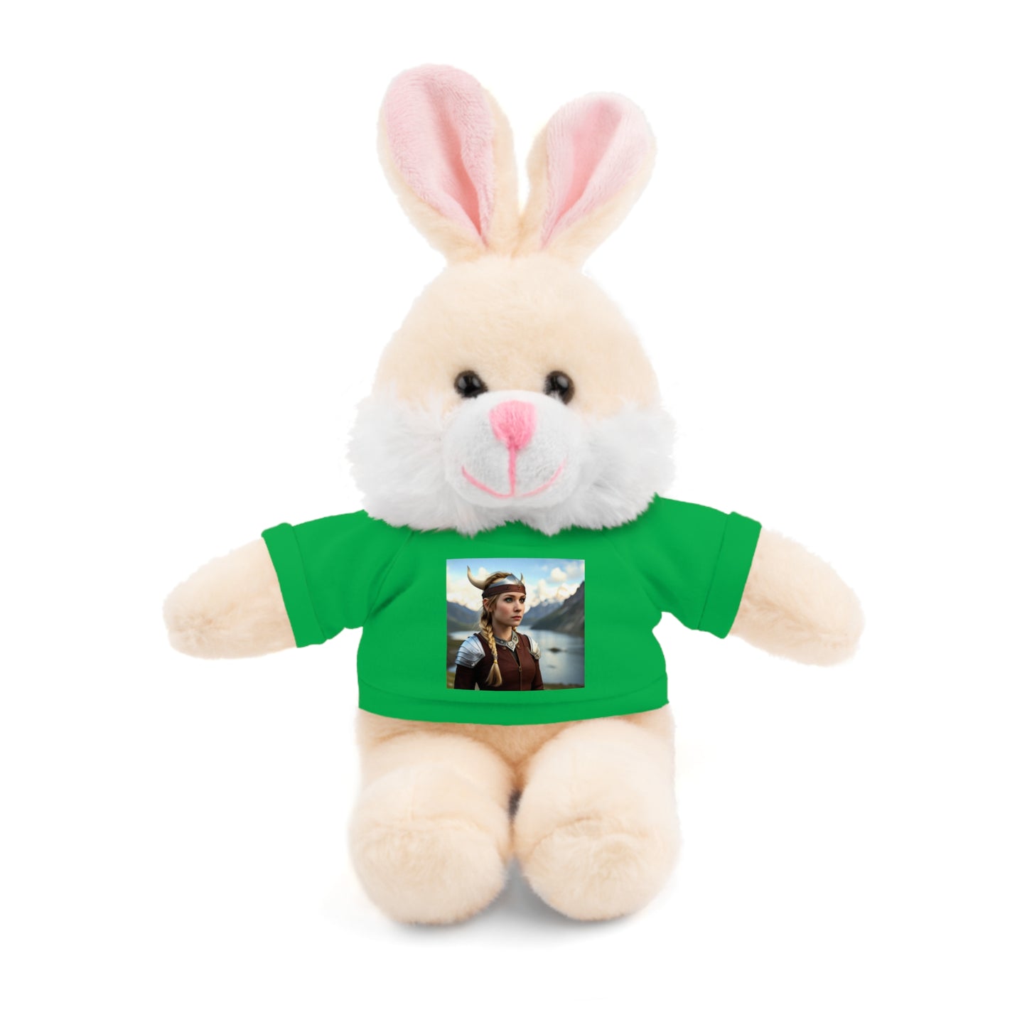 Lindos animales de peluche de niña vikinga con camiseta