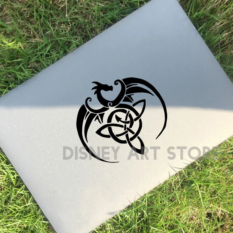 Car Sticker Viking Inspired Flying Celtic Dragon Magic Symbol