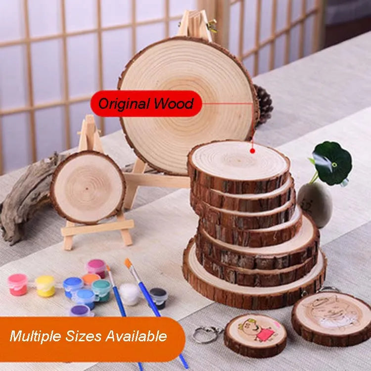 3-16CM Thick Natural Pine Round Unfinished Viking Wood Slices Circles