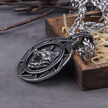 Wolf hoofd Noorse mannen Viking ketting