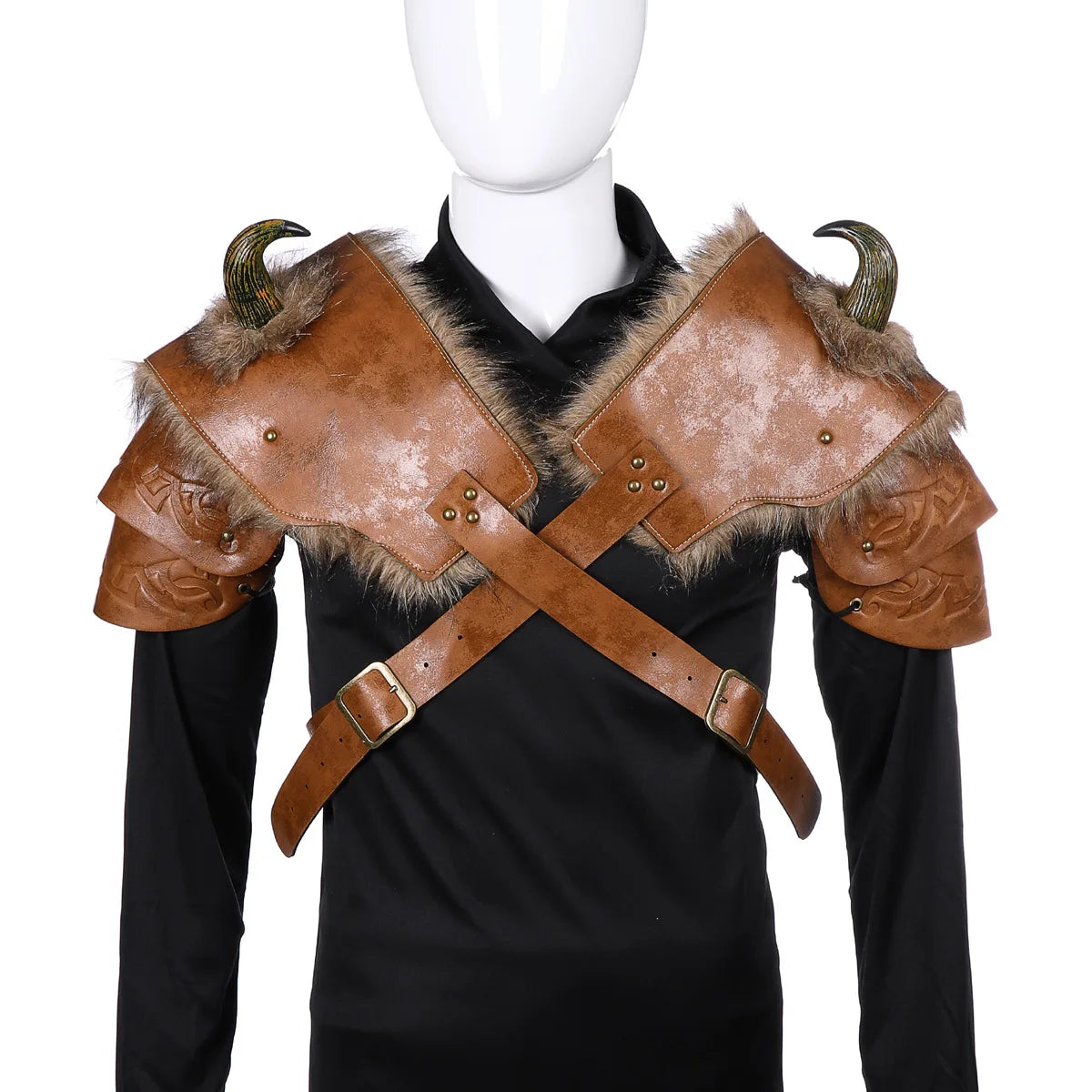 Costumes Oíche Shamhna Daoine Fásta Hunter Cosplay Drape Seálta Lochlannach Gualainn Armor