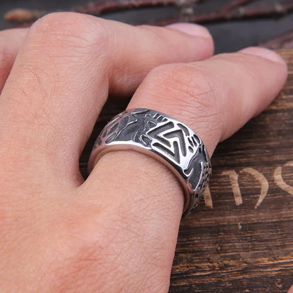 Wolves of Odin Valknut Ring - TripleViking