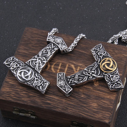 Collier Viking Scandinave Odin Mjolnir