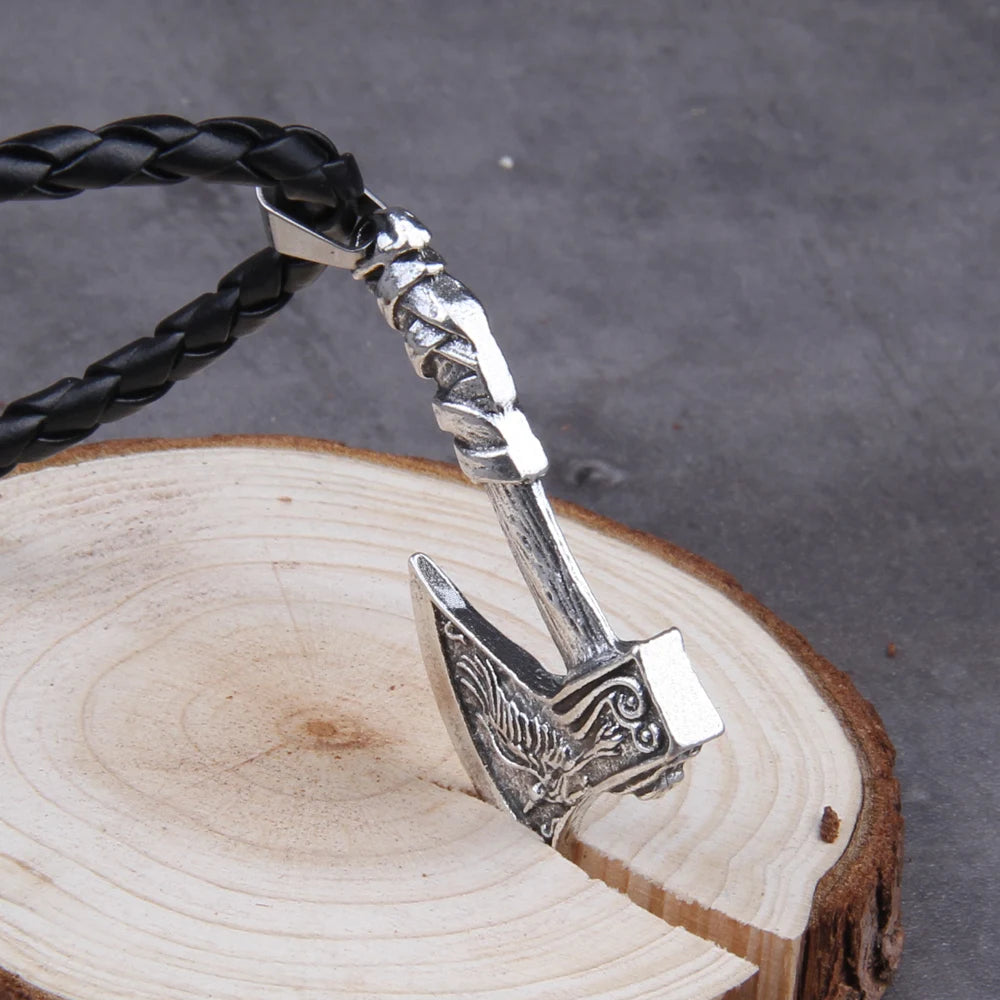 Wolf And Raven Slavic Amulets Talismans Axe Viking Necklace