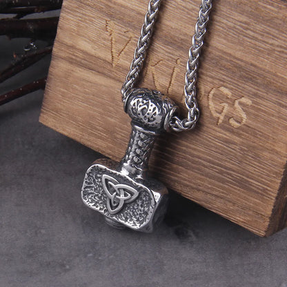 Wikinger skandinavisches Runenamulett Mjolnir Halskette