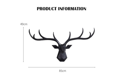 Nordic Lucky Deer Head Wall Hanging Creative Deer Wall Pendant Viking Home Decor