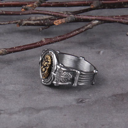 Bague Viking Lion des Prairies