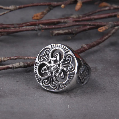 Classic Celtics Triquetra Symbol Rings - TripleViking