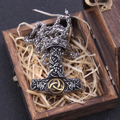 Collier Viking Scandinave Odin Mjolnir