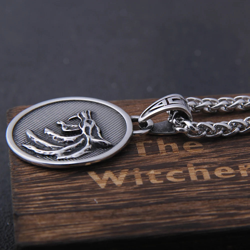 Wolf Head Viking Necklace