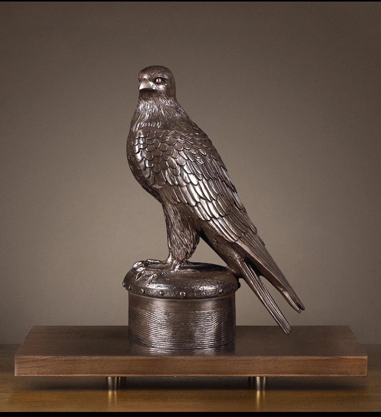 Harpiks Dyrestatue Eagle Kobberbelagt Håndværk Kontordekoration Viking Home Decor