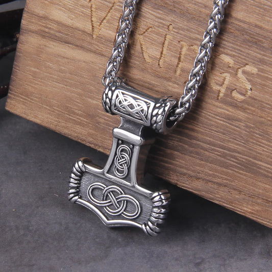 Thor's Hammer Mjolnir Pendant Viking Necklace