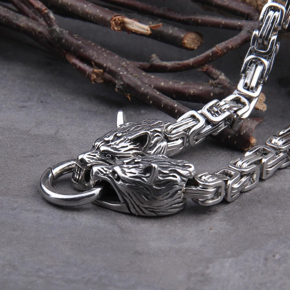 Goat Head Square-link Chain Necklaces - TripleViking