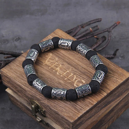 Runes Beads Men Bracelet - TripleViking