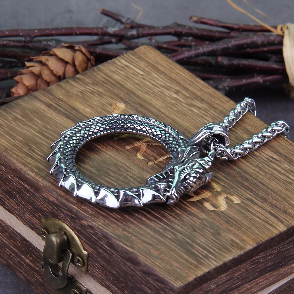 Self-devourer Amulet Dragon Necklace - TripleViking