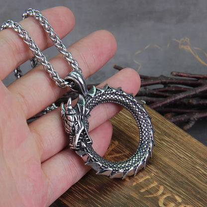 Self-devourer Amulet Dragon Necklace - TripleViking