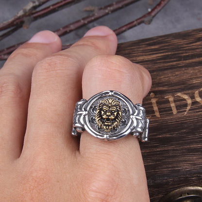 Bague Viking Lion des Prairies