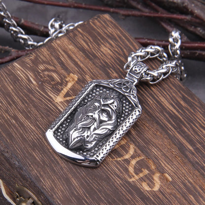 Cadre photo Odin avec collier Viking en acier inoxydable