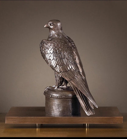 Harpiks Dyrestatue Eagle Kobberbelagt Håndværk Kontordekoration Viking Home Decor