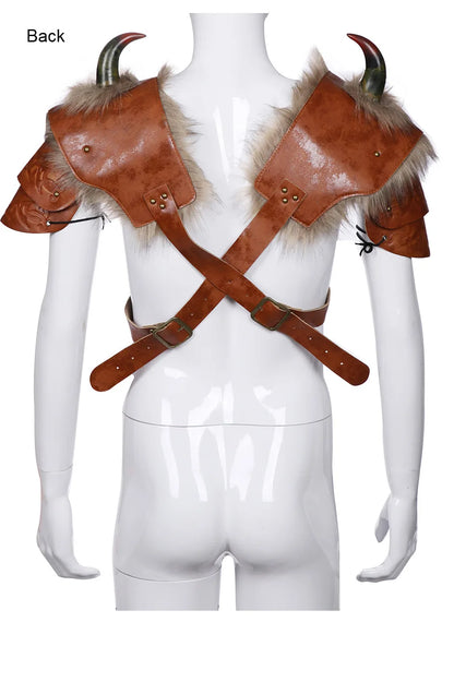 Costumes Oíche Shamhna Daoine Fásta Hunter Cosplay Drape Seálta Lochlannach Gualainn Armor