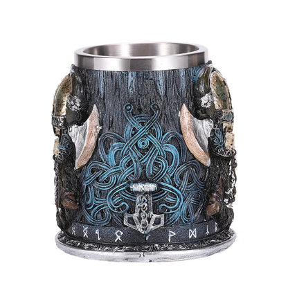 Viking Resin Stainless Steel Beer Mug - TripleViking