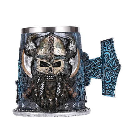 Viking Resin Stainless Steel Beer Mug - TripleViking