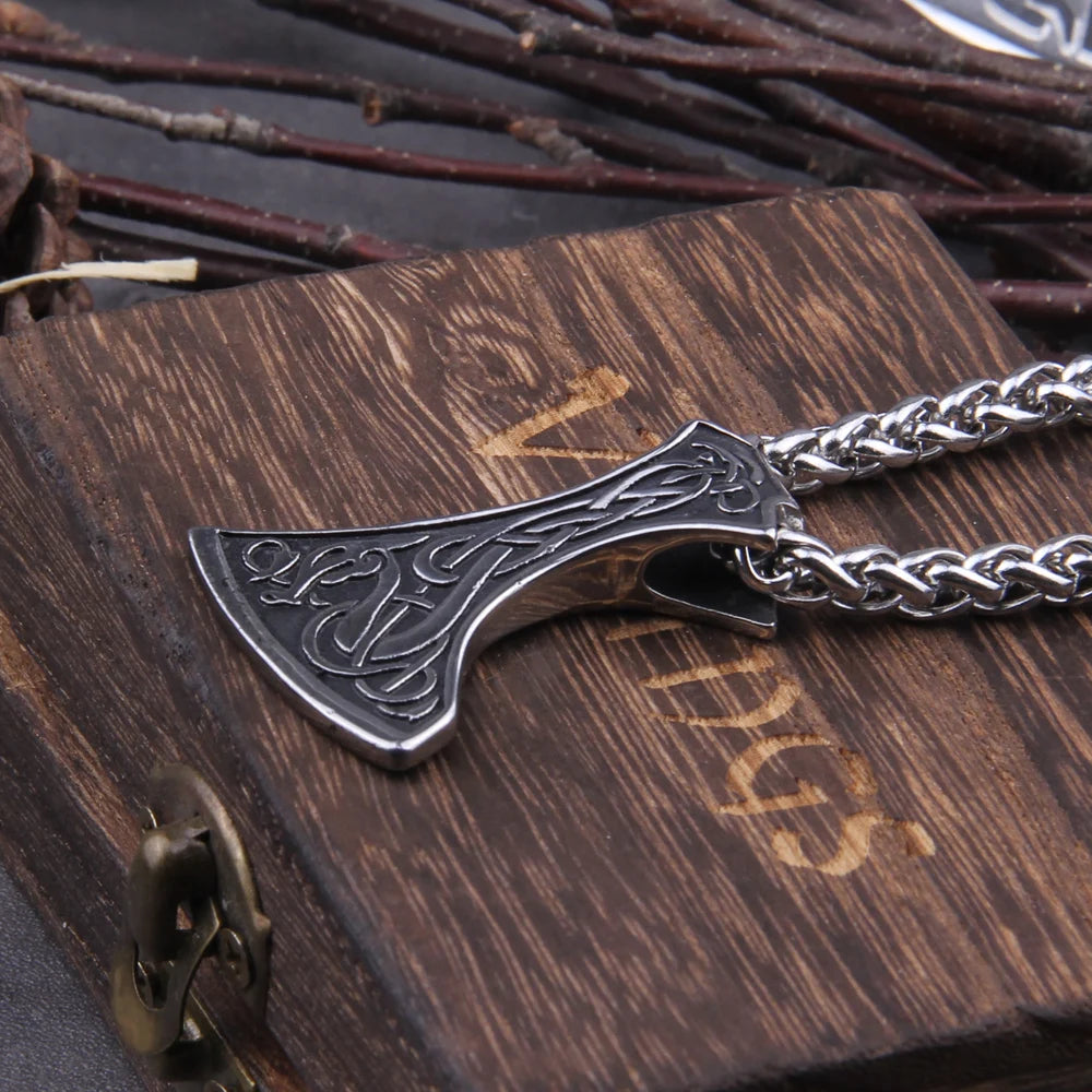 Stainless Steel Axe Viking Necklace