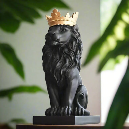 Abstract Resin Crown Lion King Sculpture Ζώο άγαλμα χειροποίητο ειδώλιο Viking διακόσμηση σπιτιού