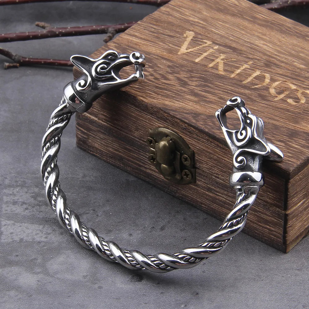 Nordic Norse Wolf Viking Bracelet