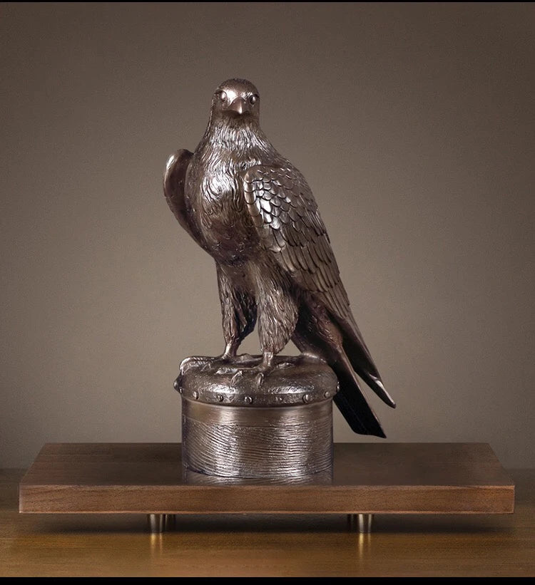 Harpiks Dyrestatue Eagle Kobberbelagt Håndverk Kontordekorasjon Viking Home Decor