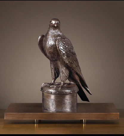 Harpiks Dyrestatue Eagle Kobberbelagt Håndværk Kontordekoration Viking Home Decor