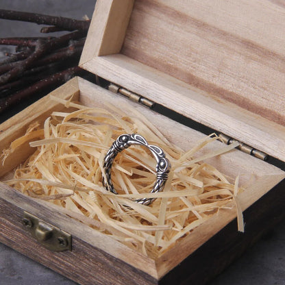 Two Entwined Ravens Ring - TripleViking