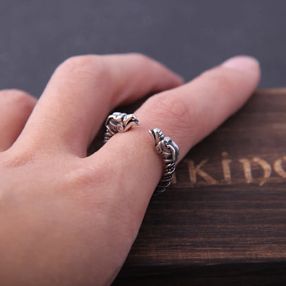 Nordic Dragon Statement Viking Ring