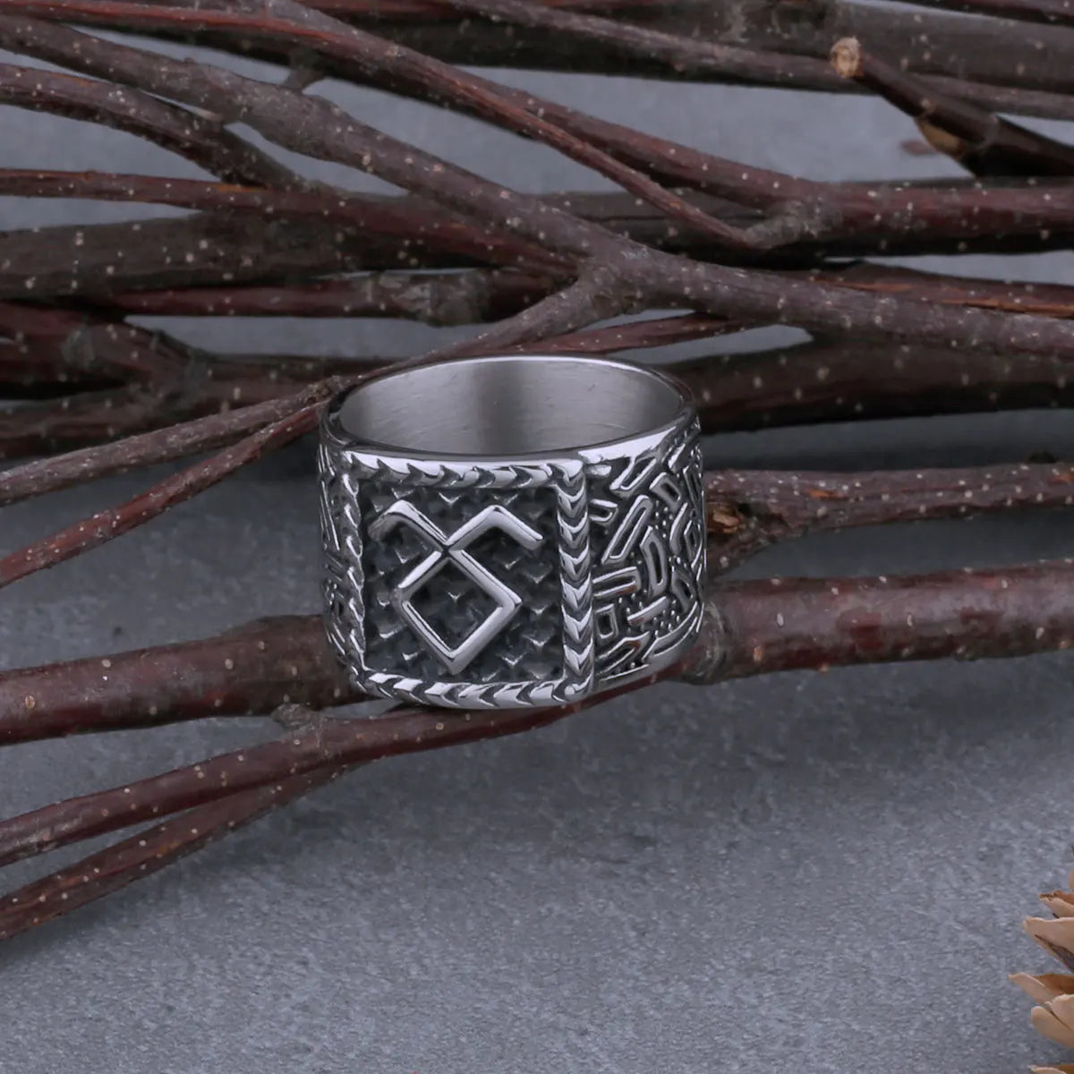 Viking High Quality Odin Rune Stainless Steel Viking Ring