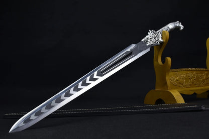 78cm Ryðfrítt stál Dragon Handle Battle Warrior Metal Viking Sword