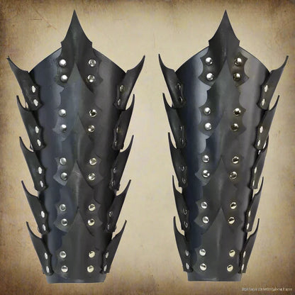 Viking Knight Warrior Läder Bracer Skala Armor