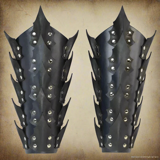 Viking Knight Warrior Leather Bracer Scale Armor