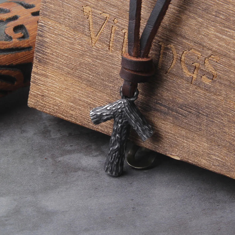 Gray Rune Viking Necklace