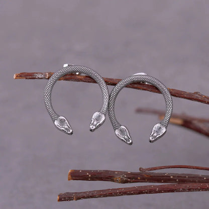 Double Headed Snake Stud Earrings - TripleViking