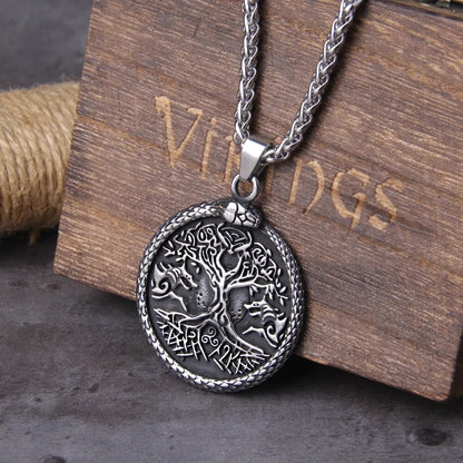 Ouroboros Life Tree Necklace - TripleViking