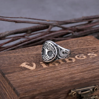 Ny Viking Livets Tre Yggdrasil Ring