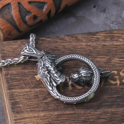 Odin Huginn and Muninn Necklace - TripleViking