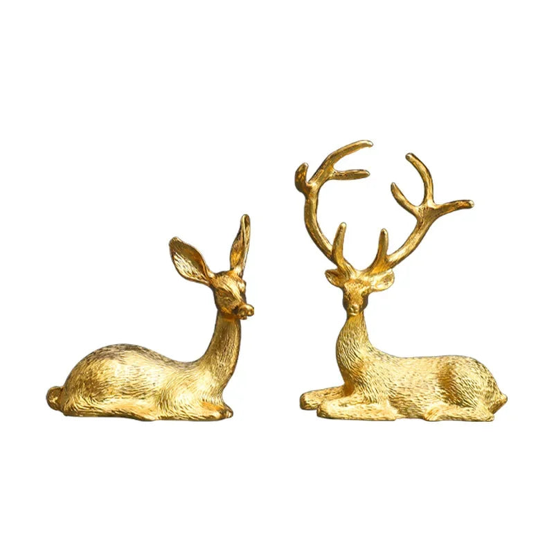 10 cm Modern Enkelhet Sika Deer Metal Konst och hantverk Skulptur Viking Heminredning