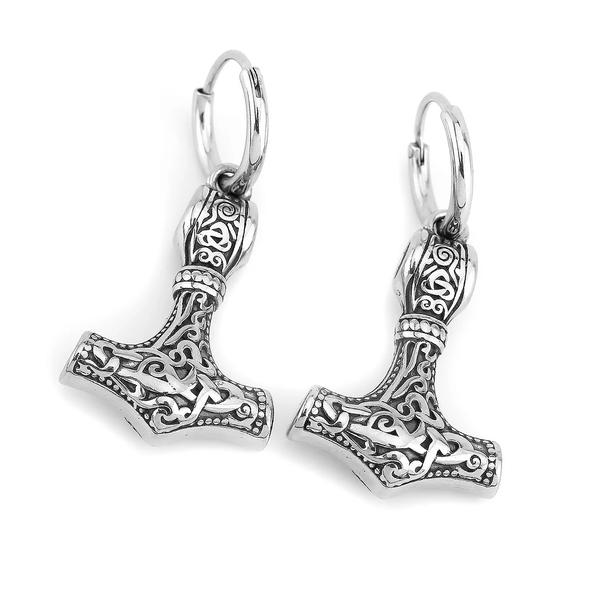 Thor's Hammer Viking Earrings