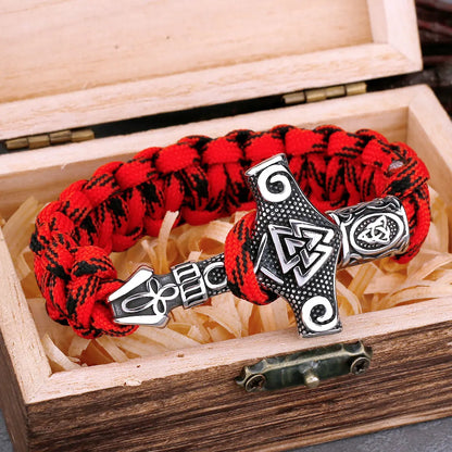 Odin Rune Thor's Hammer Viking Bracelet